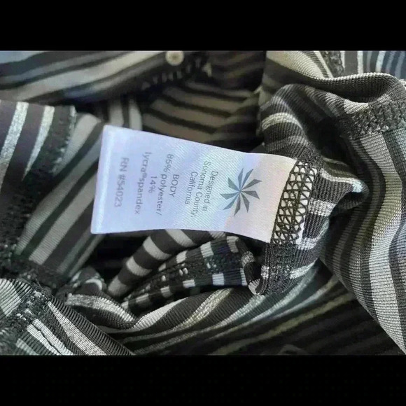 Athleta full length striped legging black grey xs - Picture 4 of 4